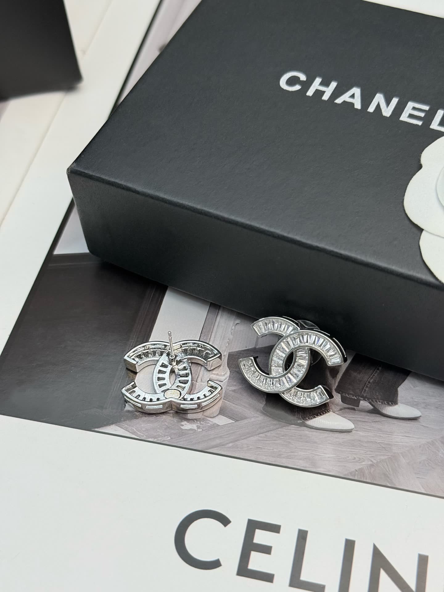 Chanel CC Logo Earrings