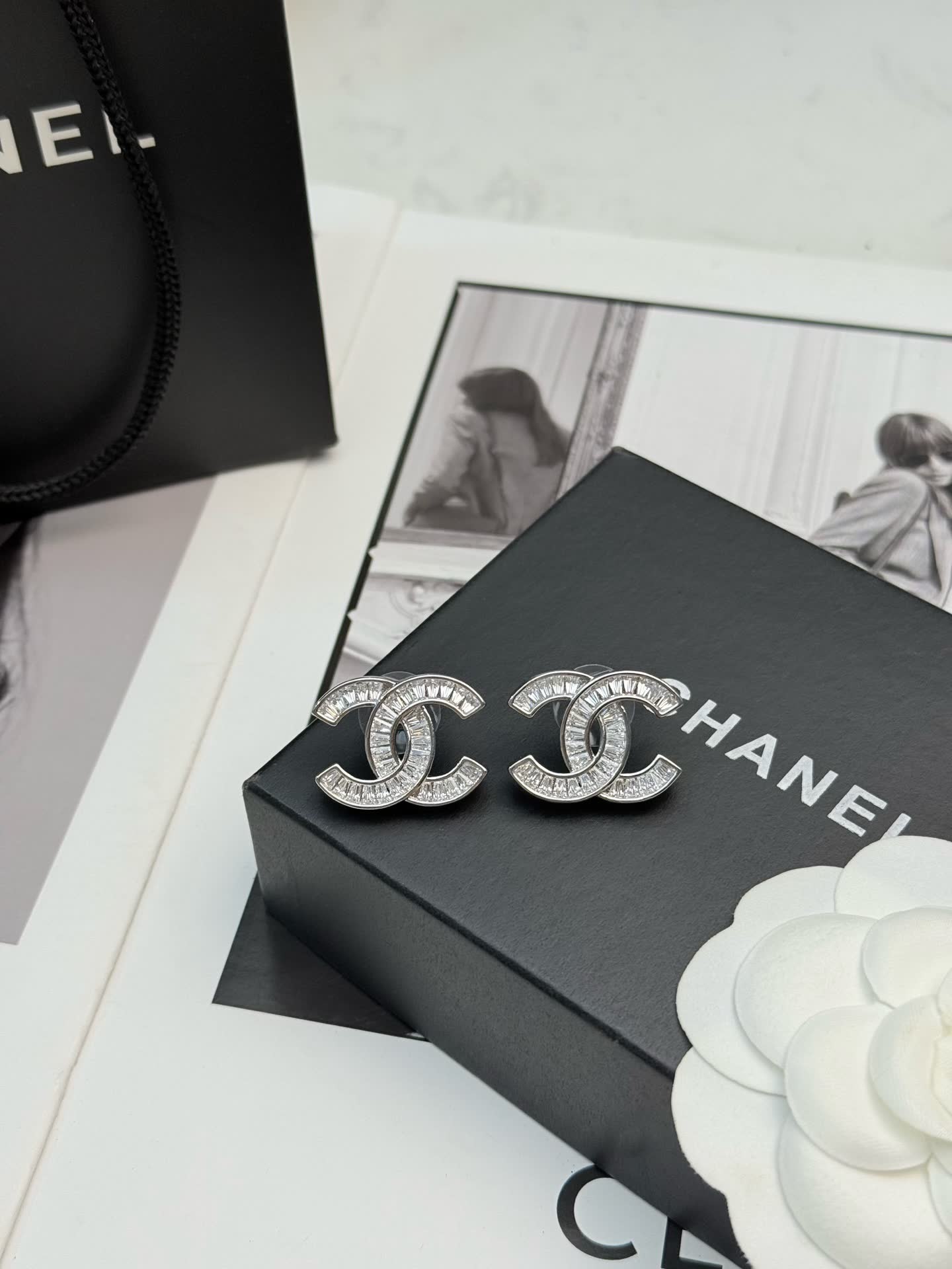 Chanel CC Logo Earrings