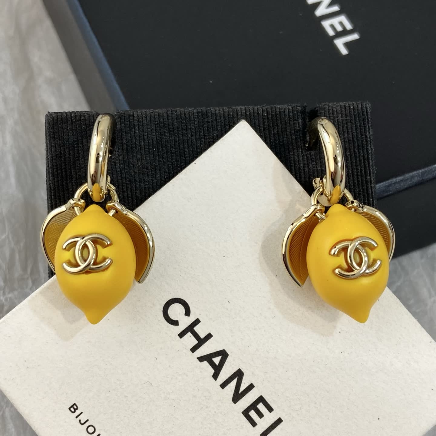 Chanel Yellow Lemon Earrings Chanel Yellow Lemon Earrings