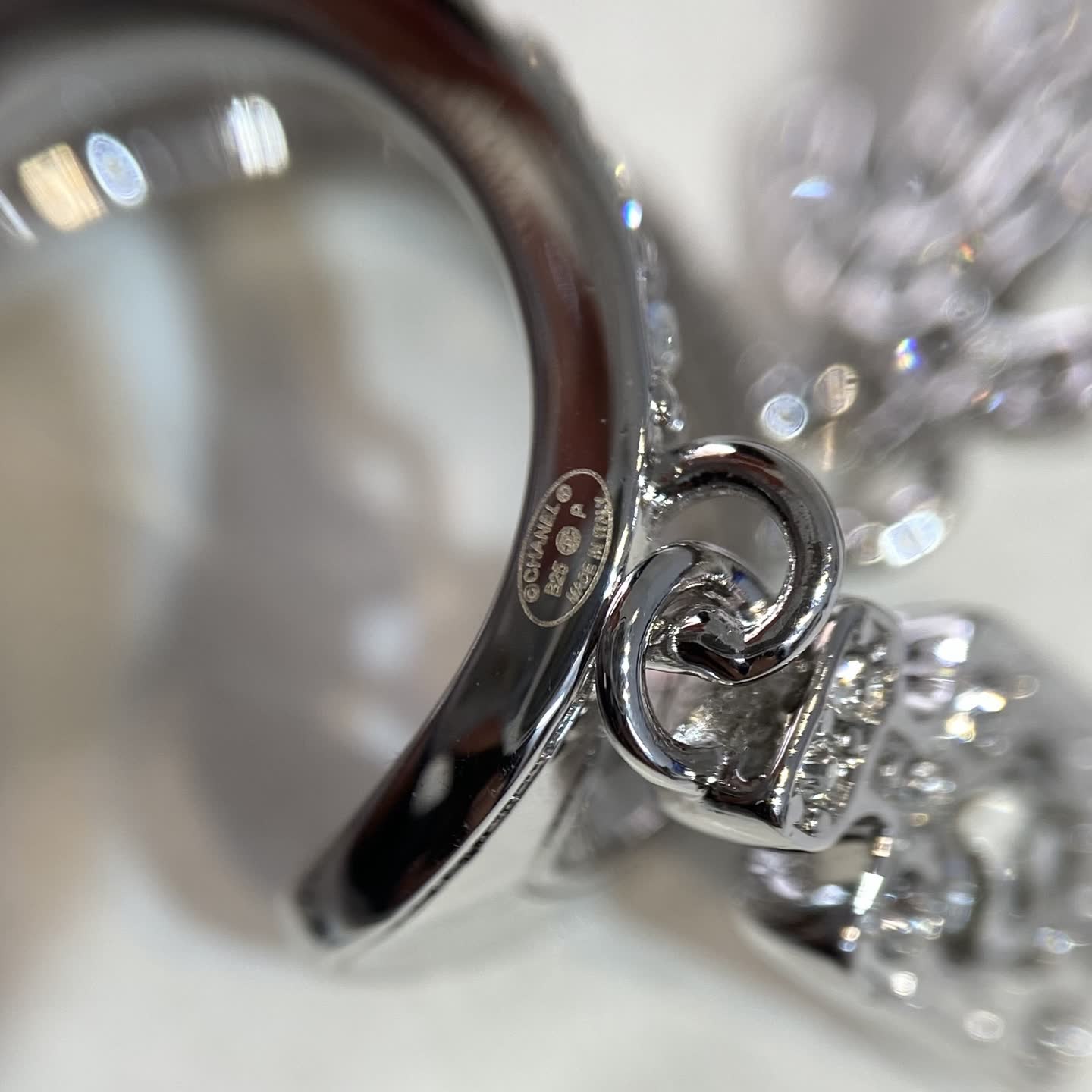 Chanel CC Logo Crystal Earrings