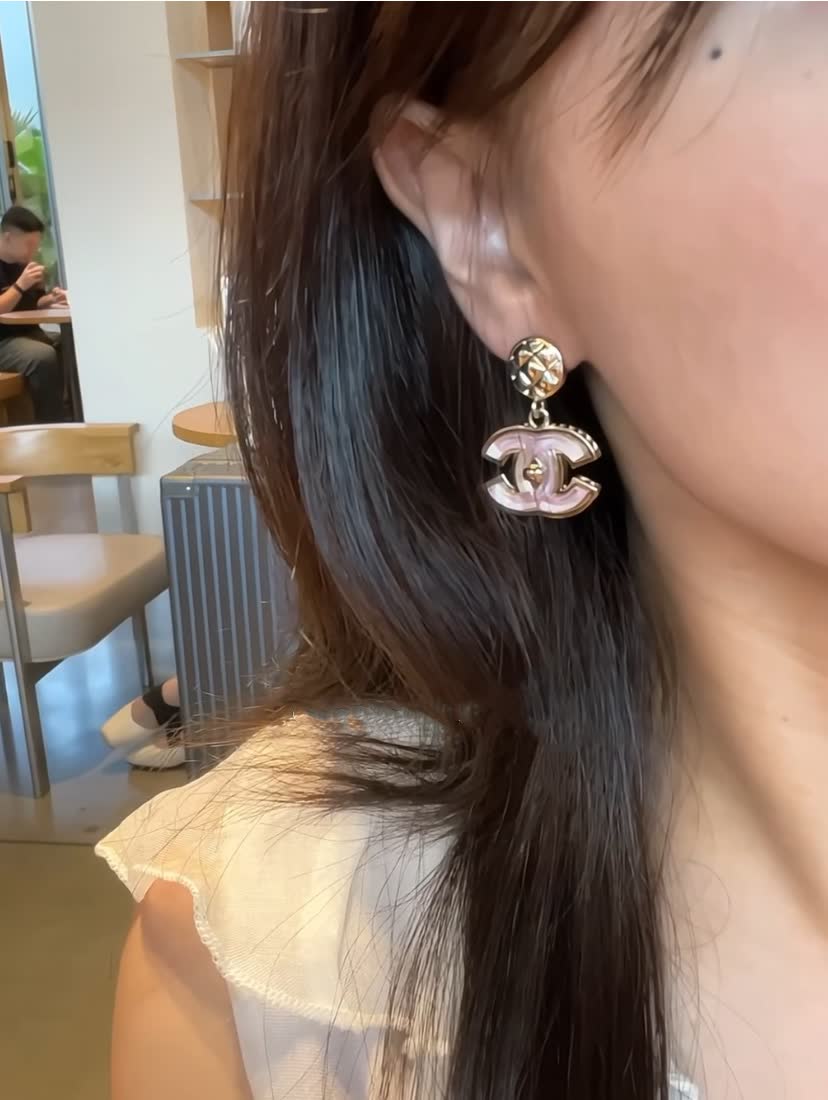 Chanel CC Logo Earrings
