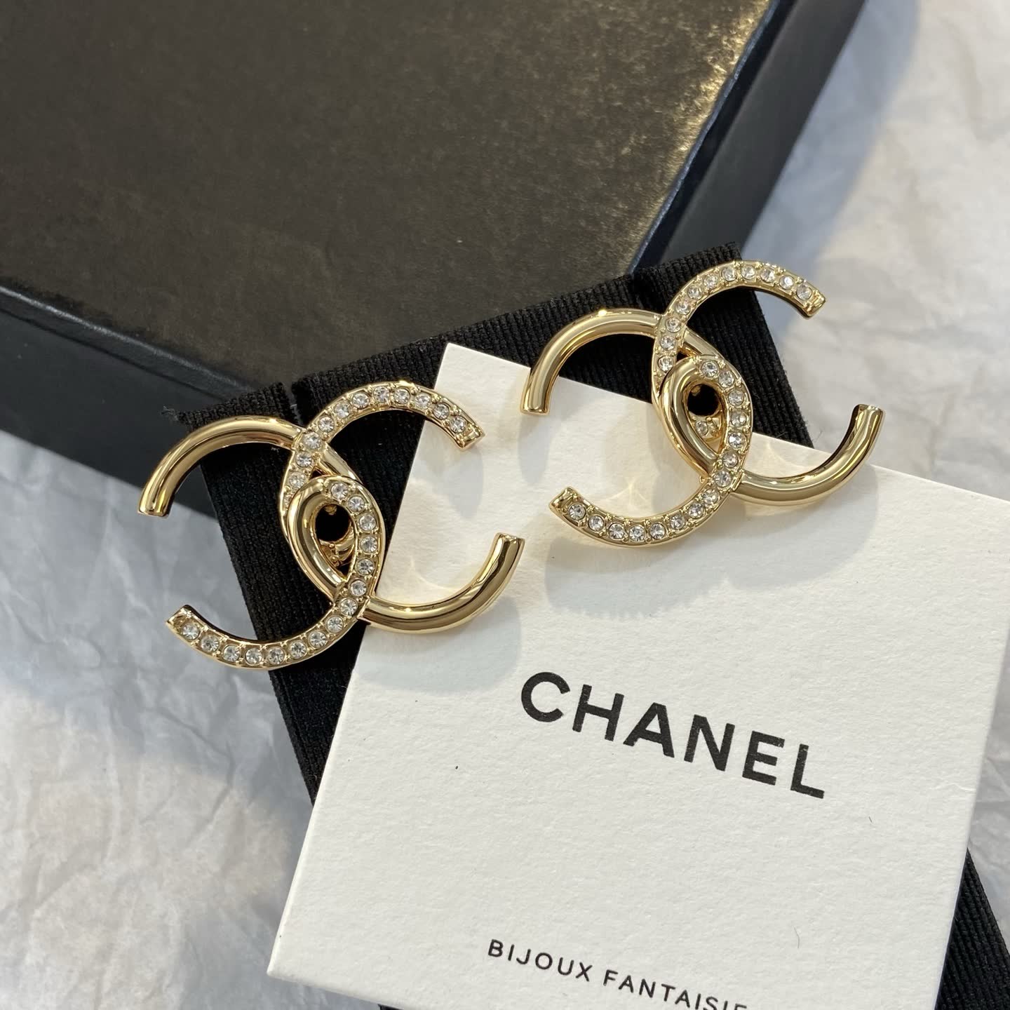 Chanel CC Logo Earrings