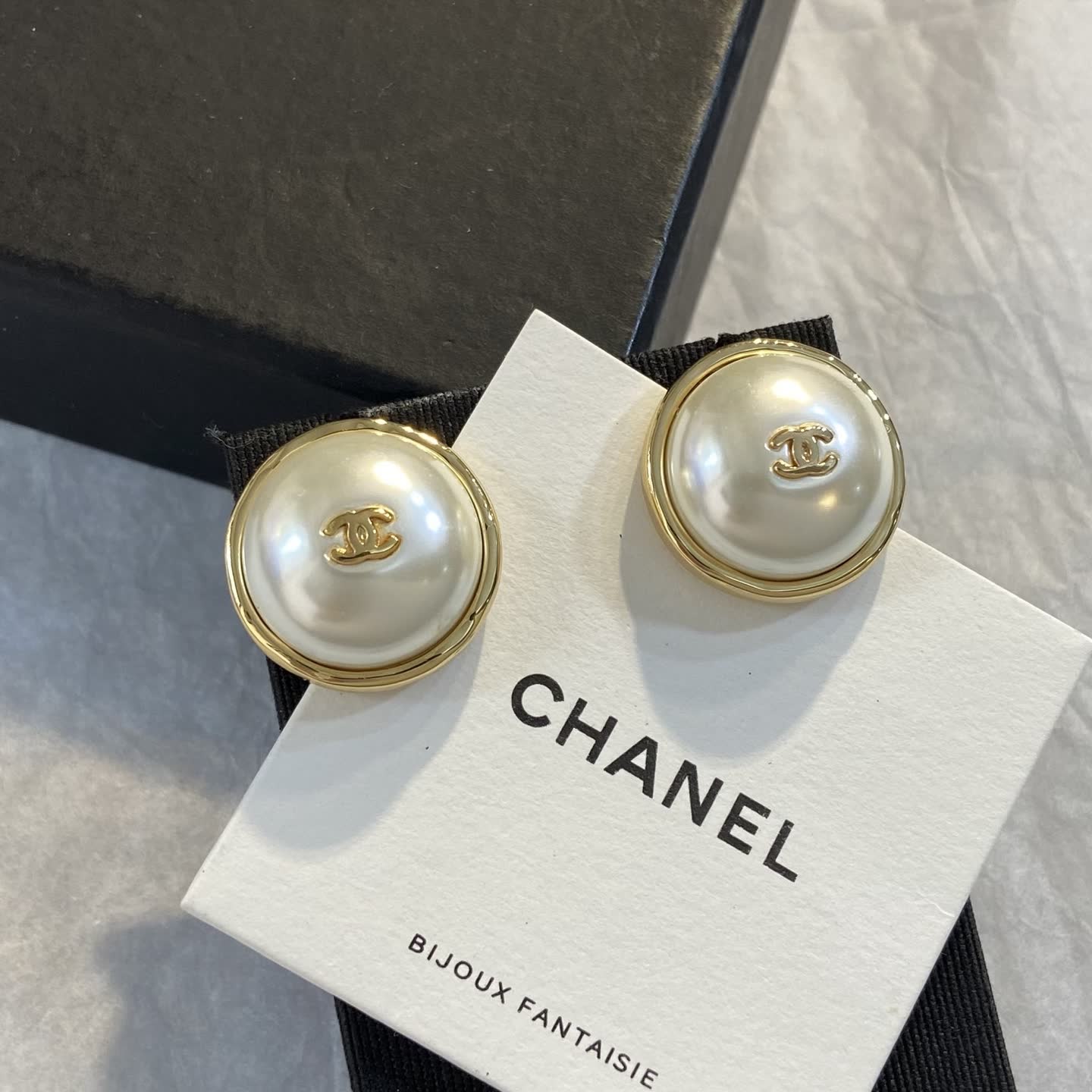 Chanel Pearl Stud Earrings