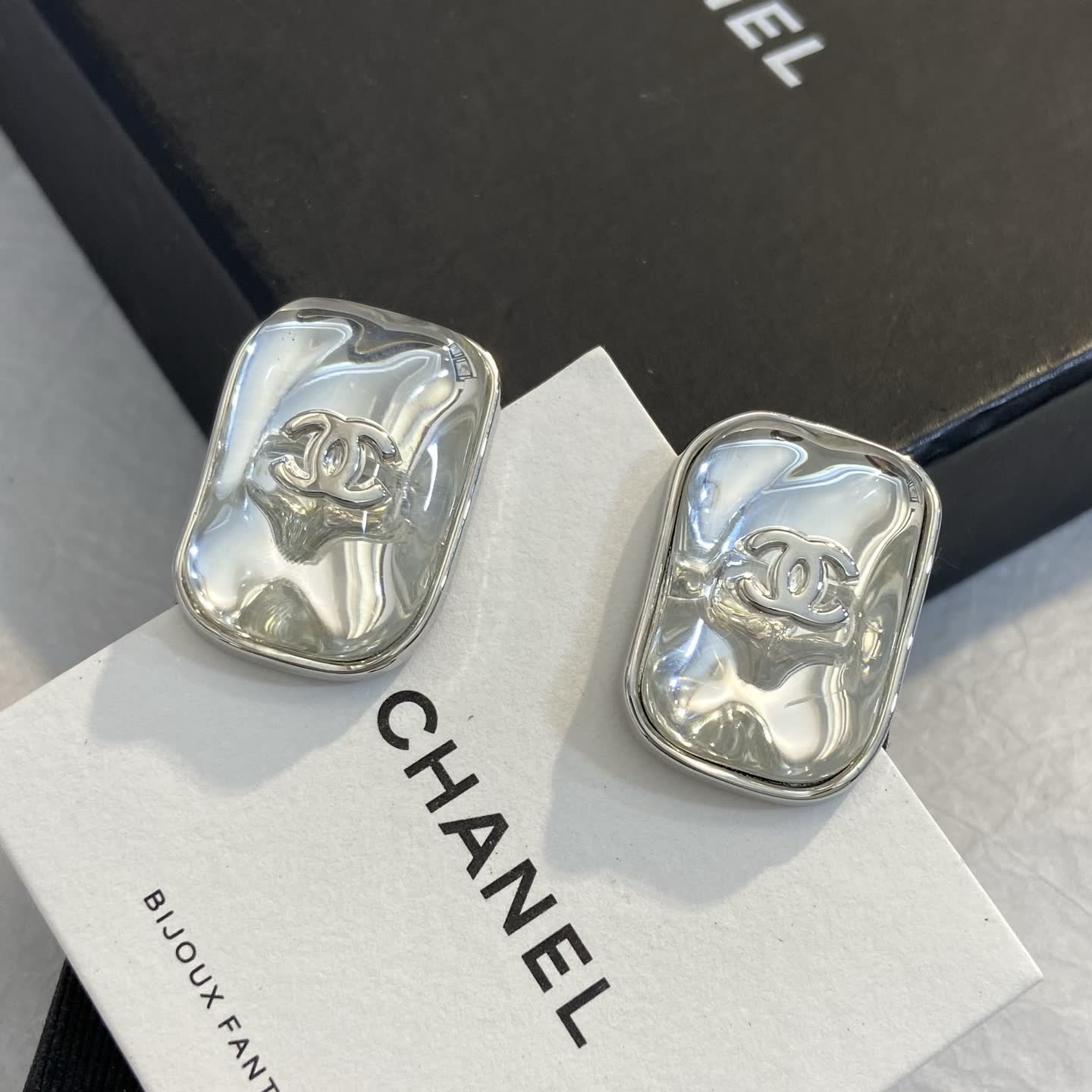 Chanel Silver Earrings