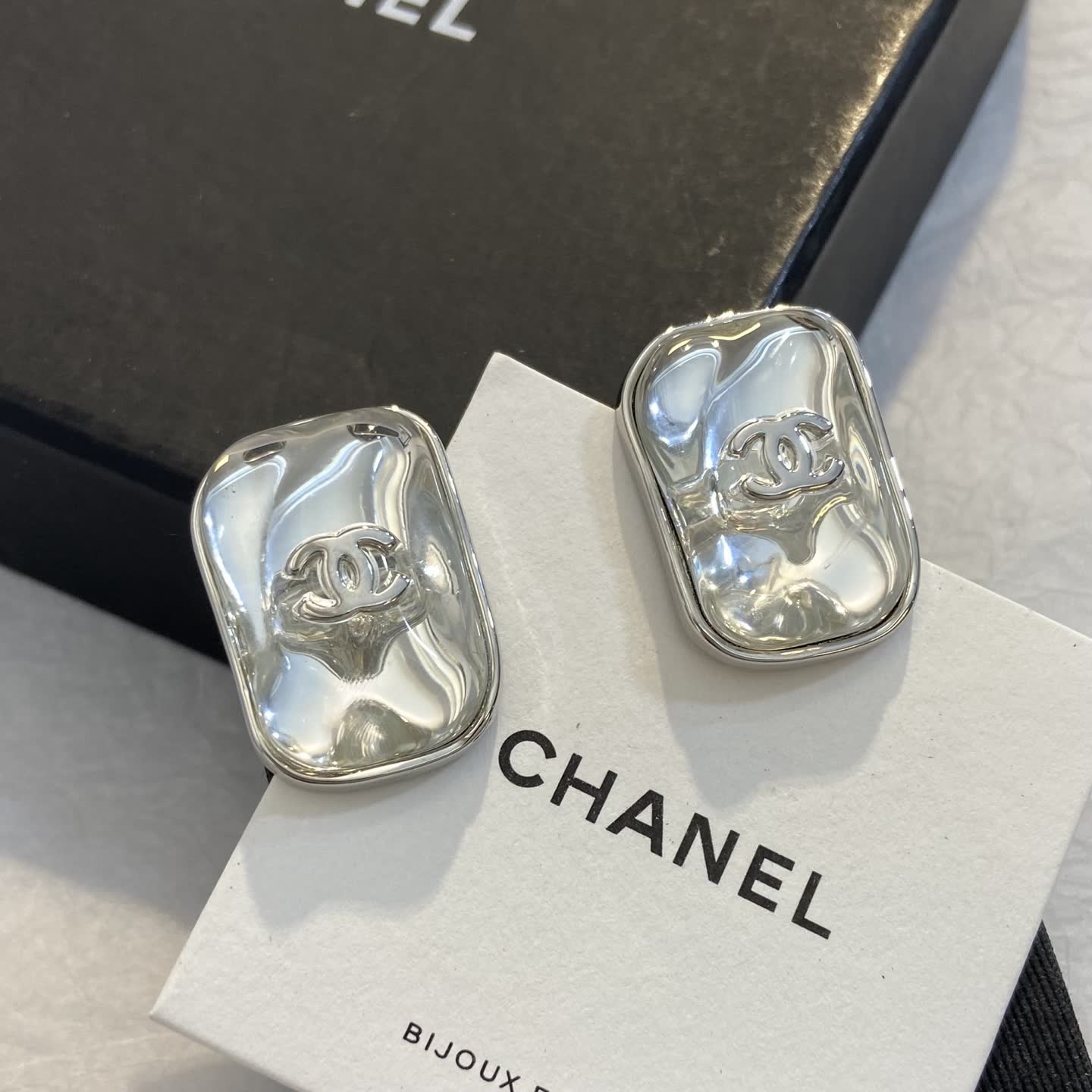 Chanel Silver Earrings