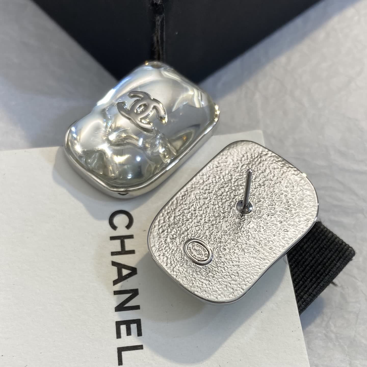 Chanel Silver Earrings