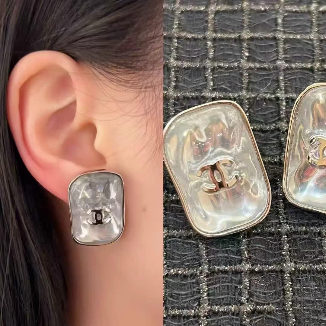 Chanel Silver Earrings