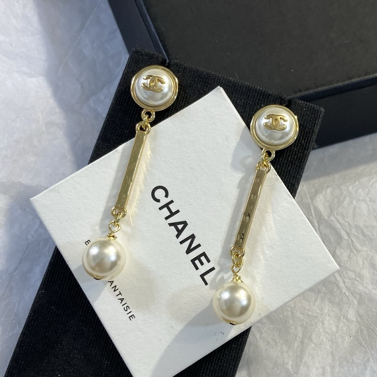 Chanel Pearl Drop Earrings