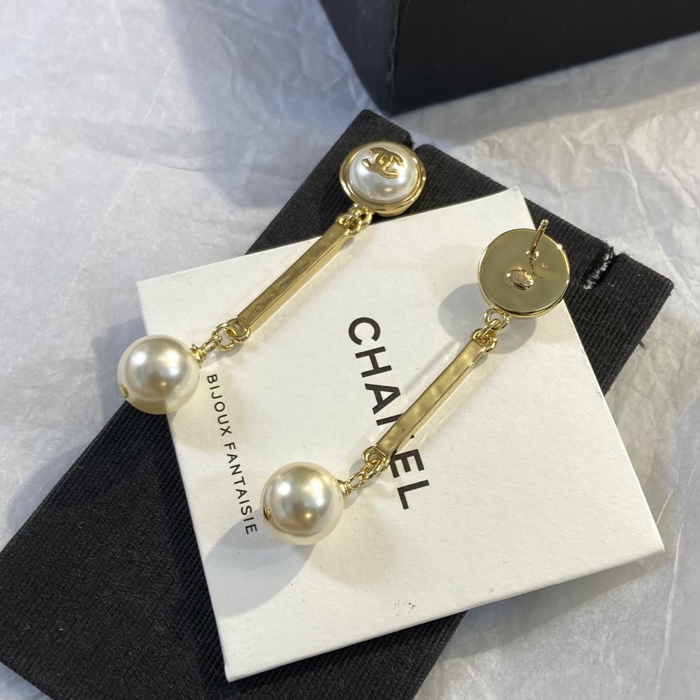 Chanel Pearl Drop Earrings