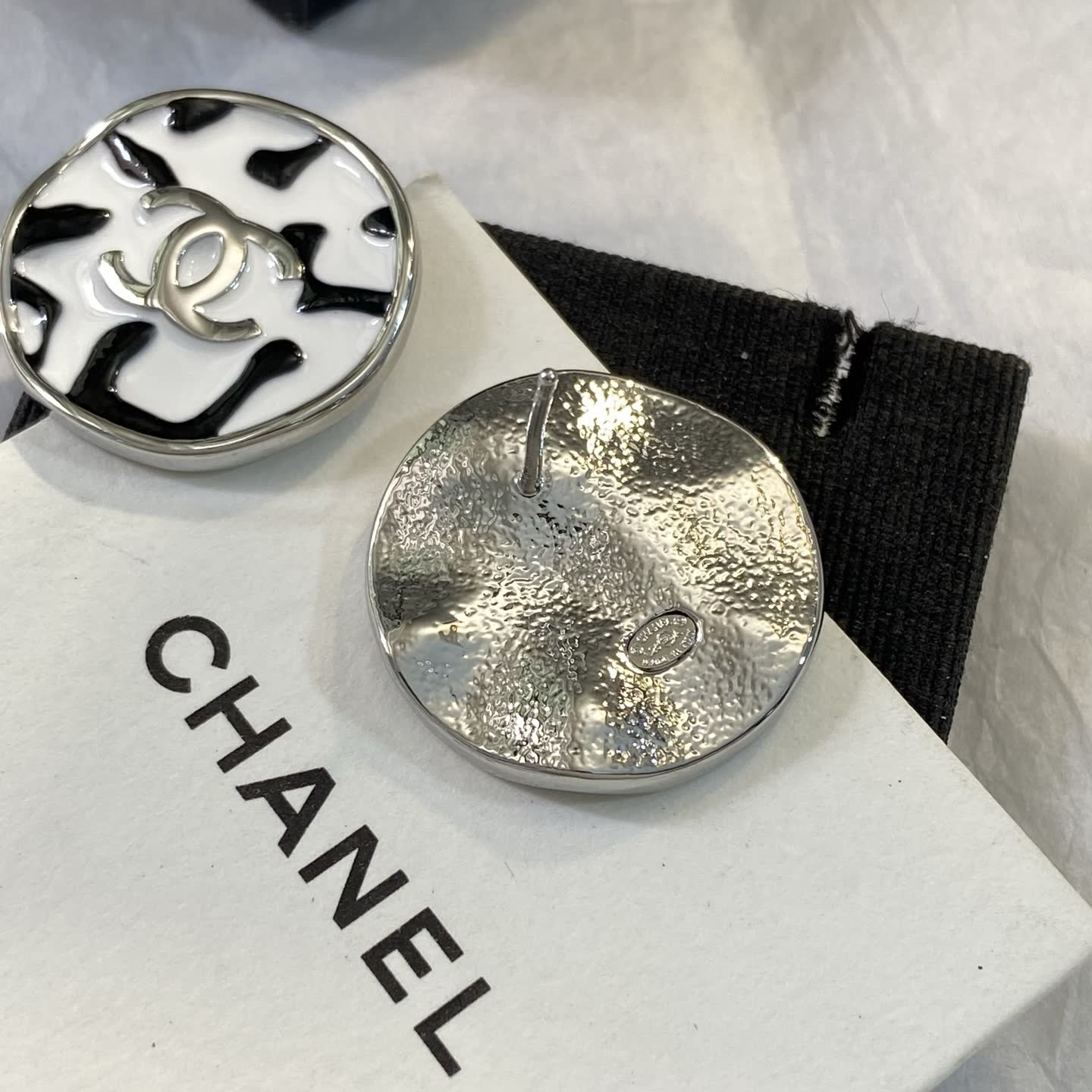 Chanel Leopard Print Earrings