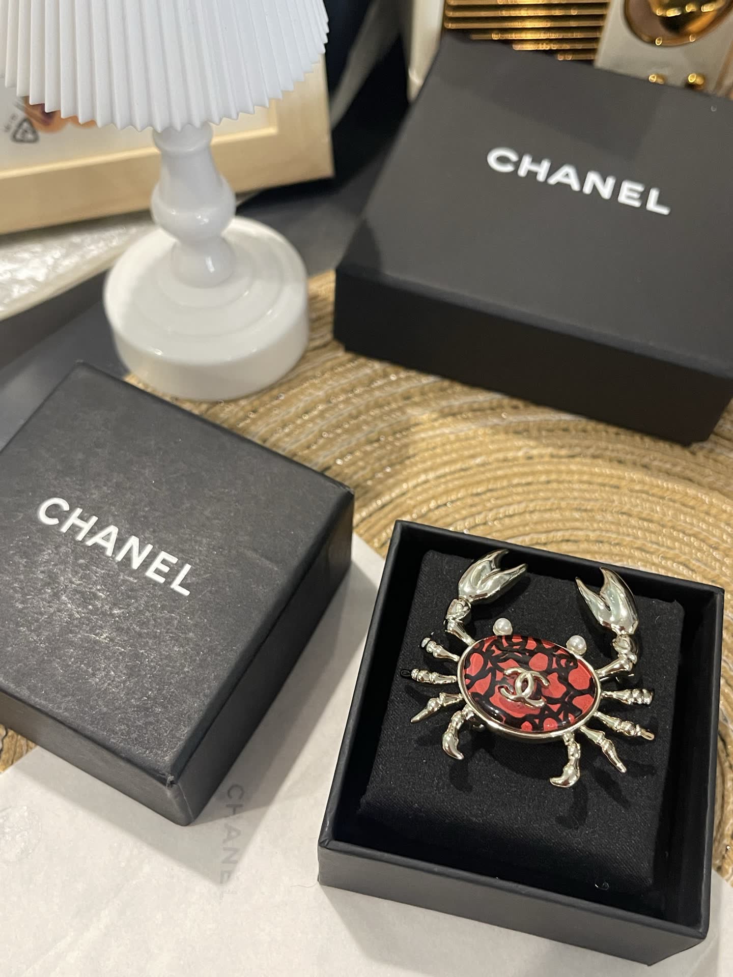 Chanel Crab Clip Earrings