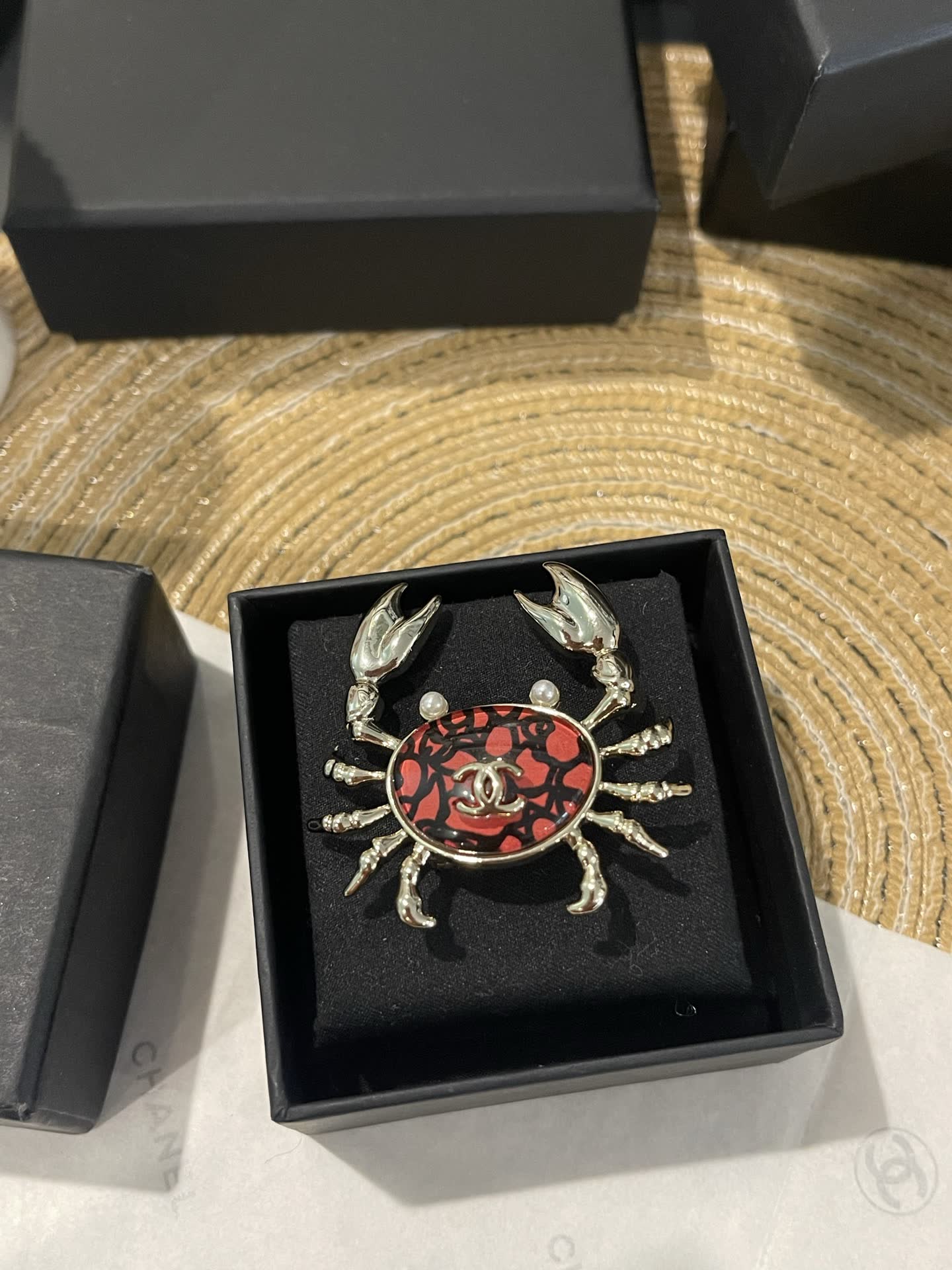 Chanel Crab Clip Earrings
