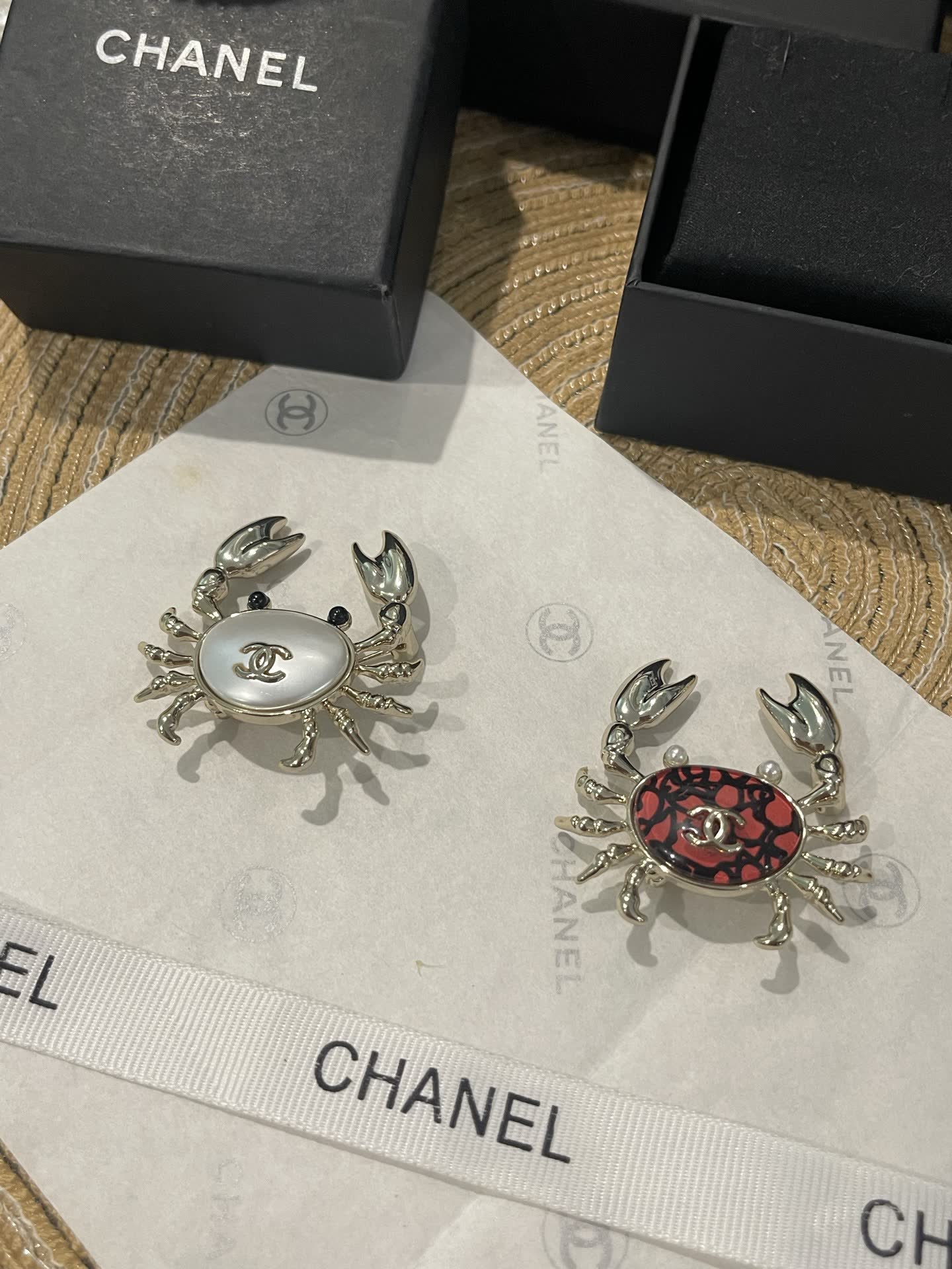 Chanel Crab Clip Earrings