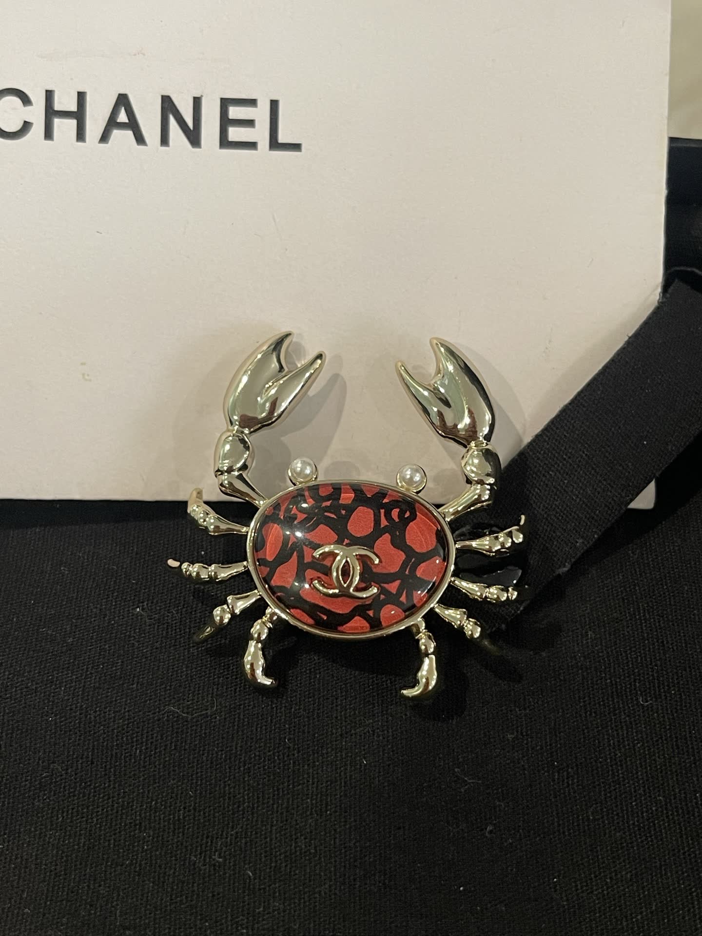 Chanel Crab Clip Earrings