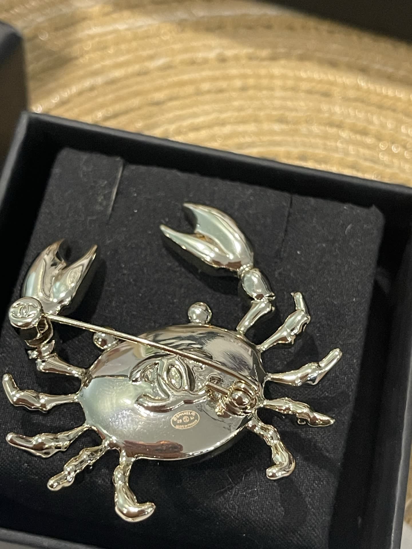 Chanel Crab Clip Earrings