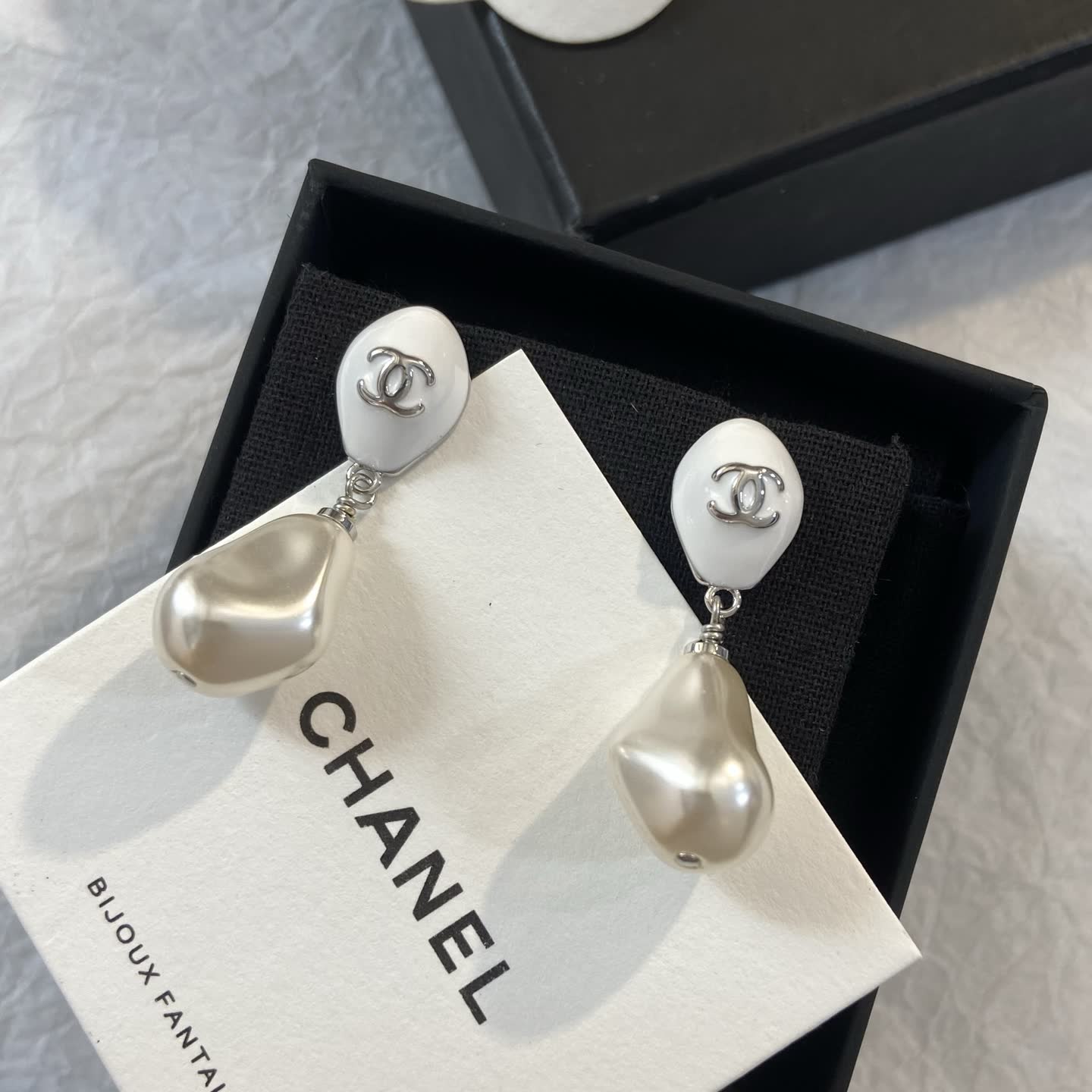 Chanel Pearl Drop Earrings