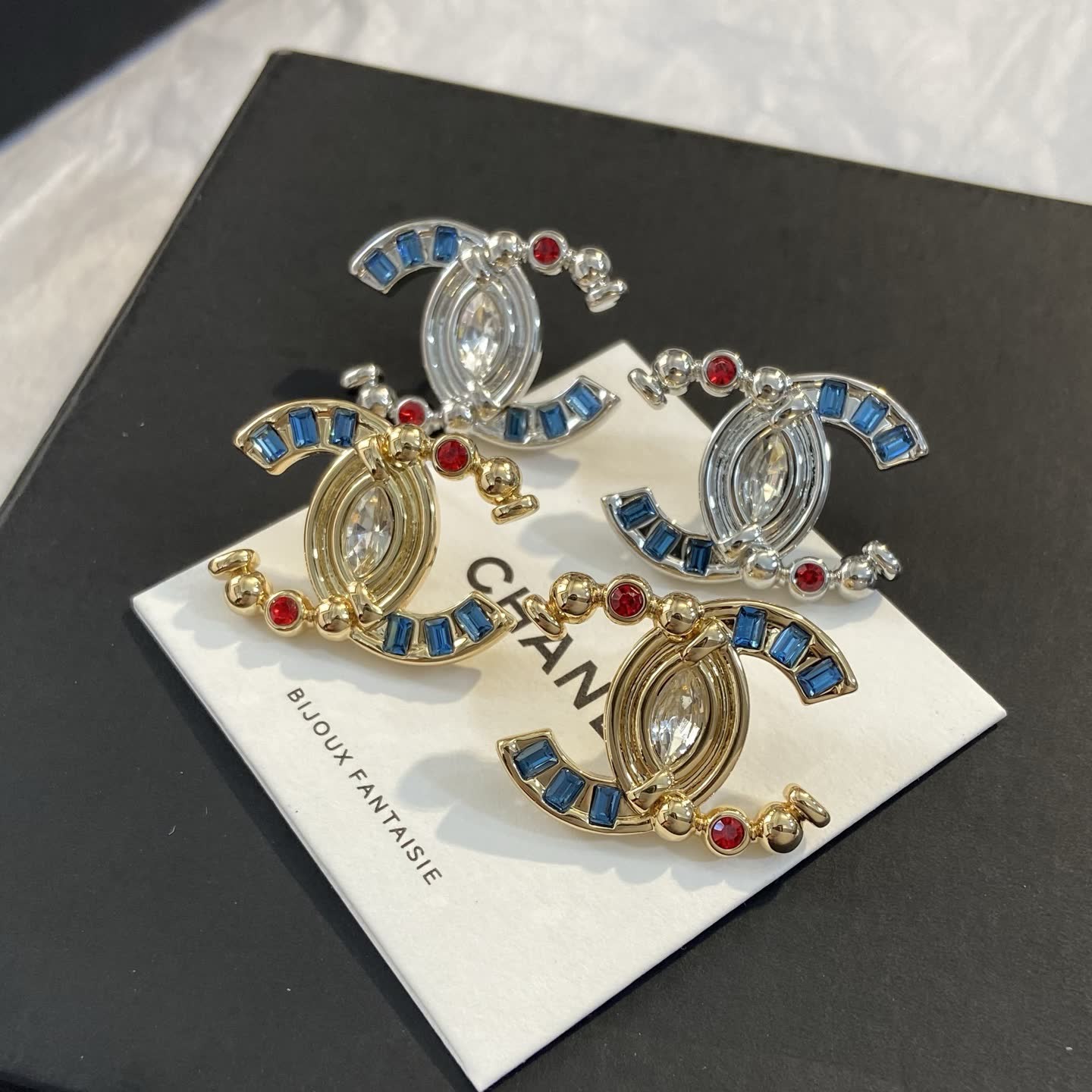 Chanel CC Logo Earrings