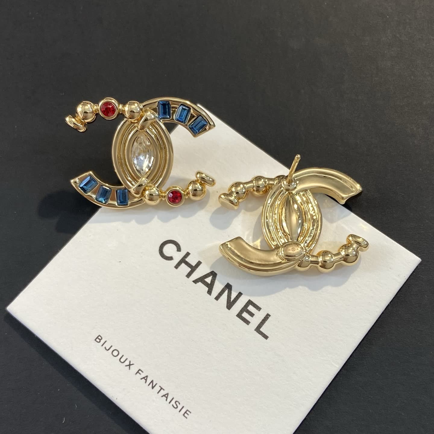 Chanel CC Logo Earrings