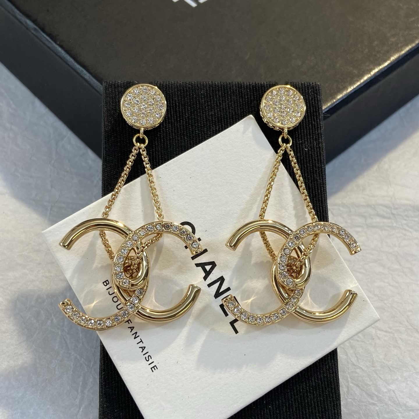 Chanel CC Logo Earrings