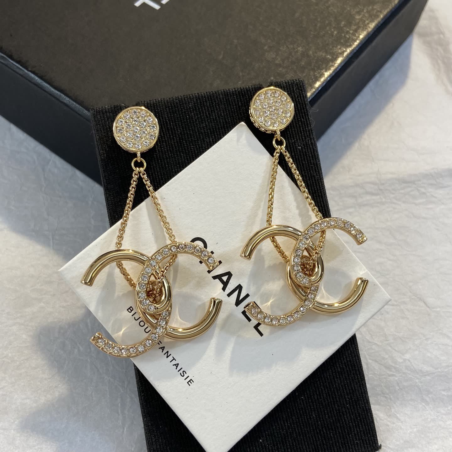 Chanel CC Logo Earrings