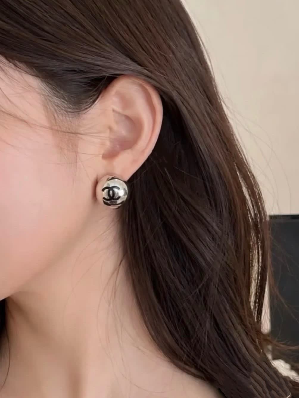 Chanel CC Logo Clip-On Earrings