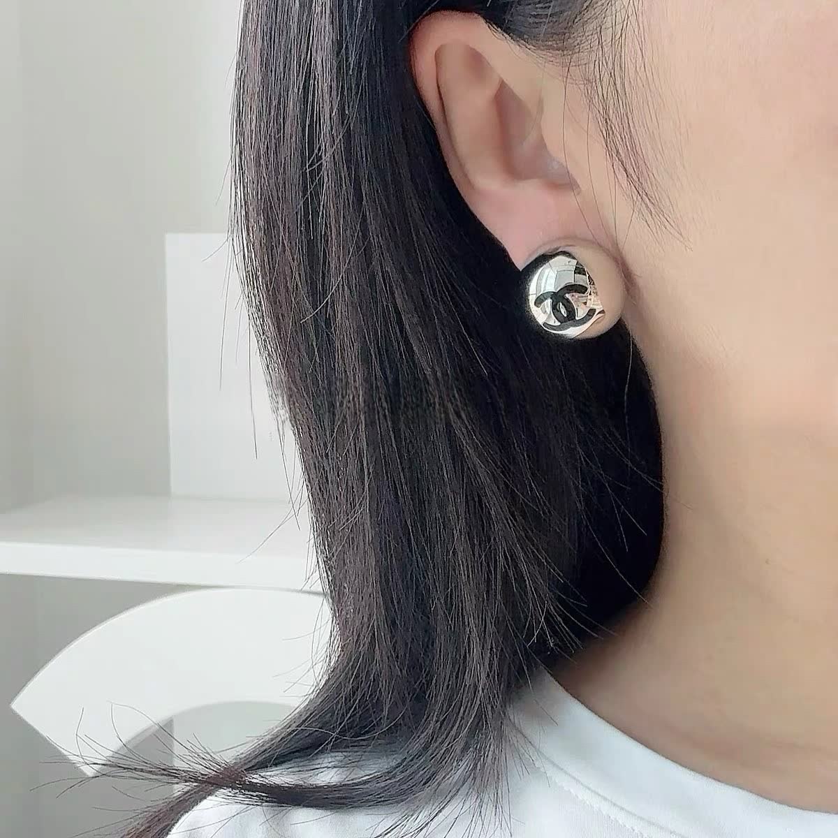 Chanel CC Logo Clip-On Earrings