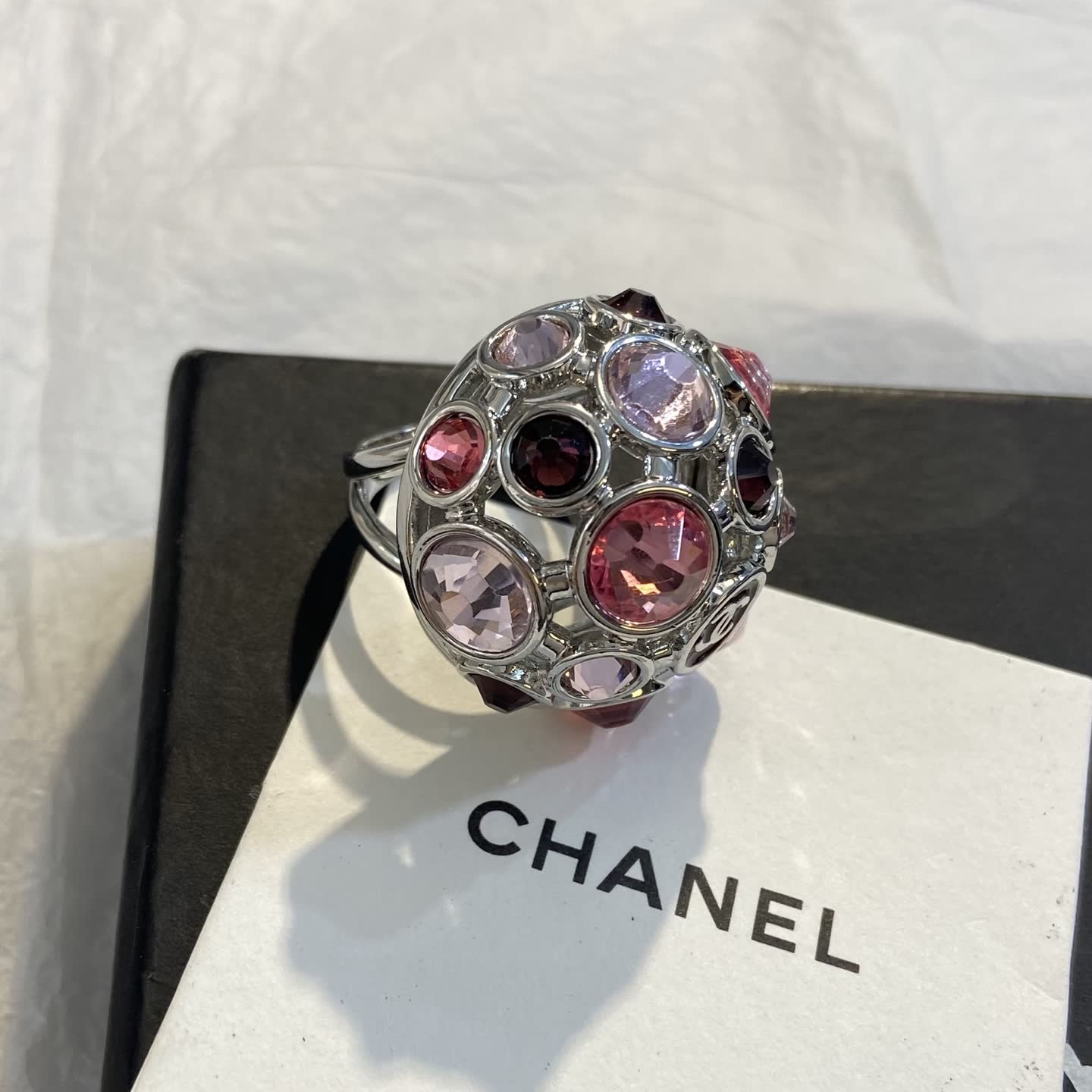 Chanel Earrings - Pink Crystal Design