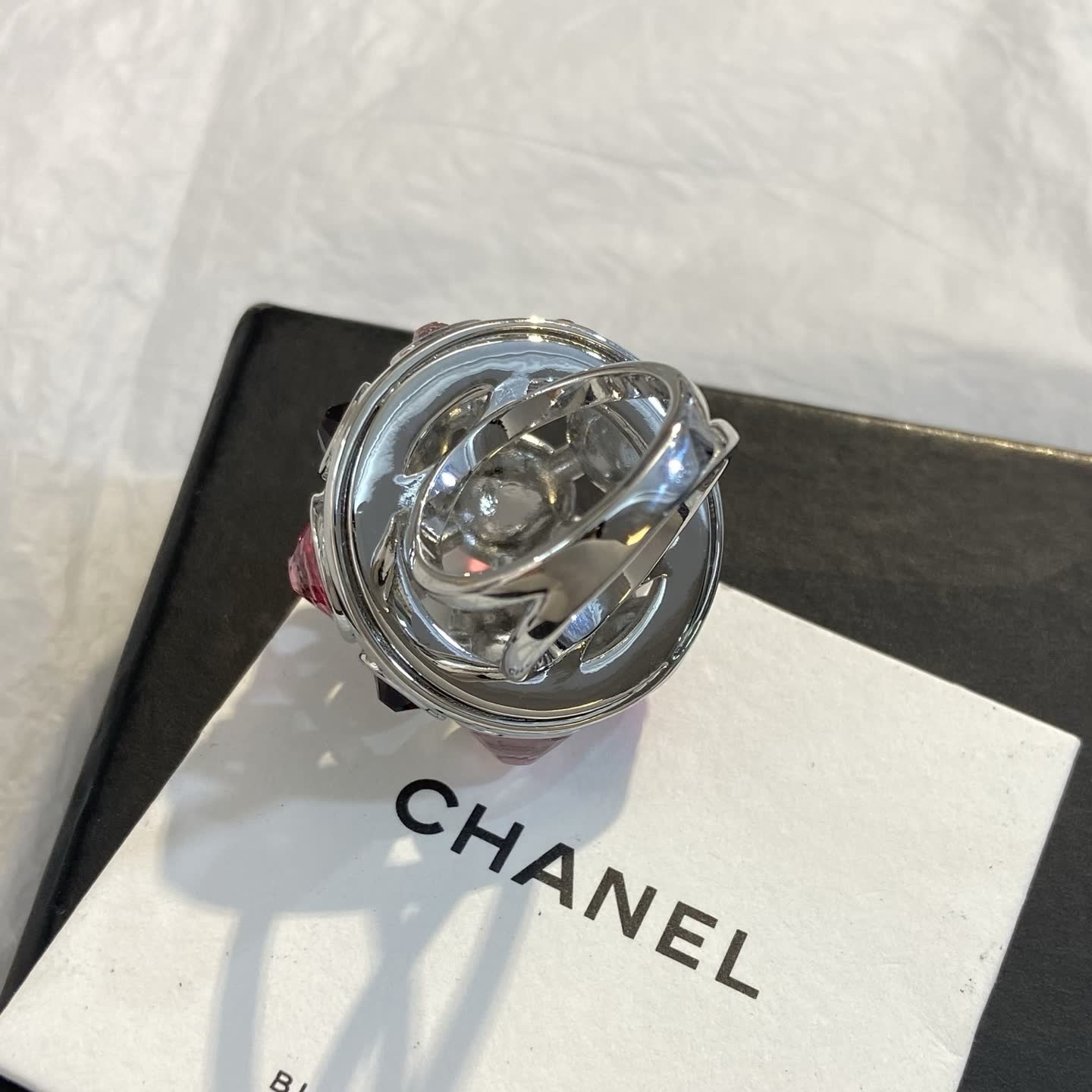 Chanel Earrings - Pink Crystal Design