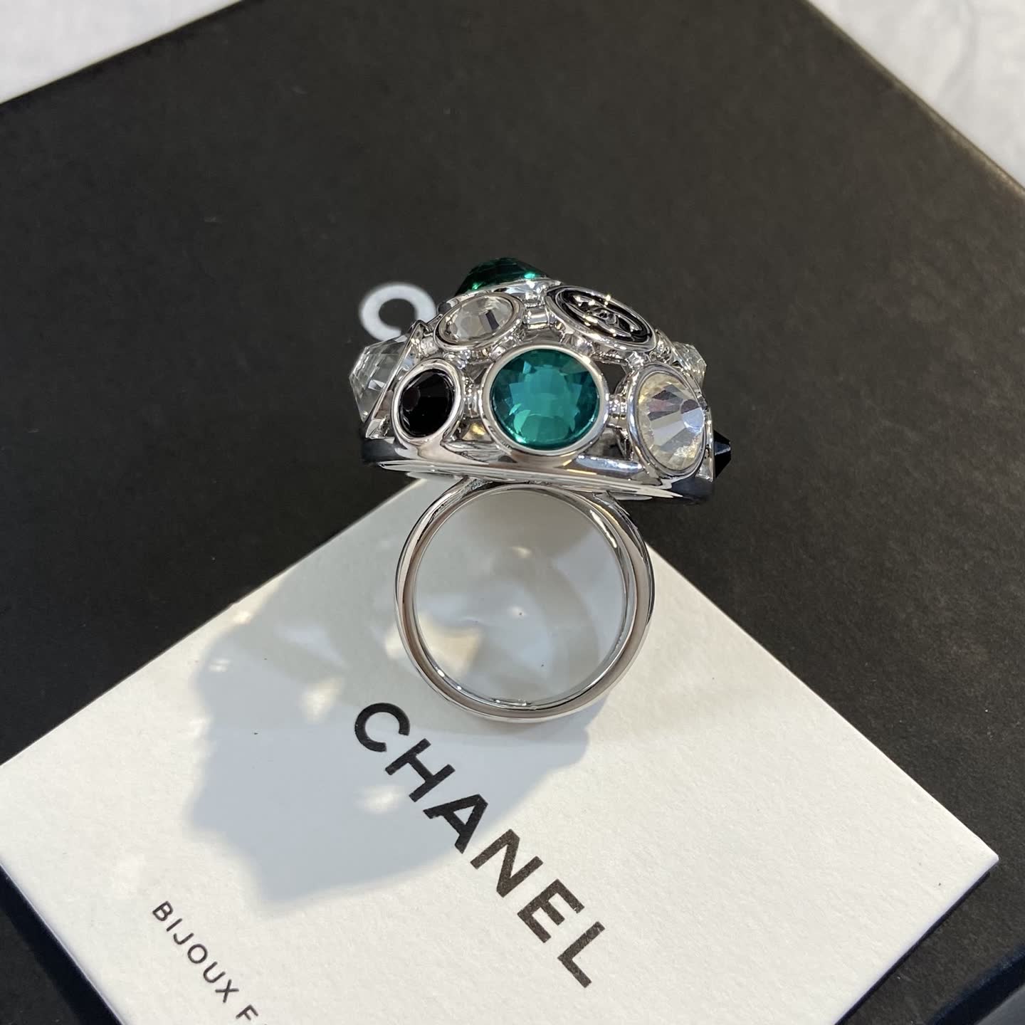 Chanel Earrings - Geometric Crystal Design