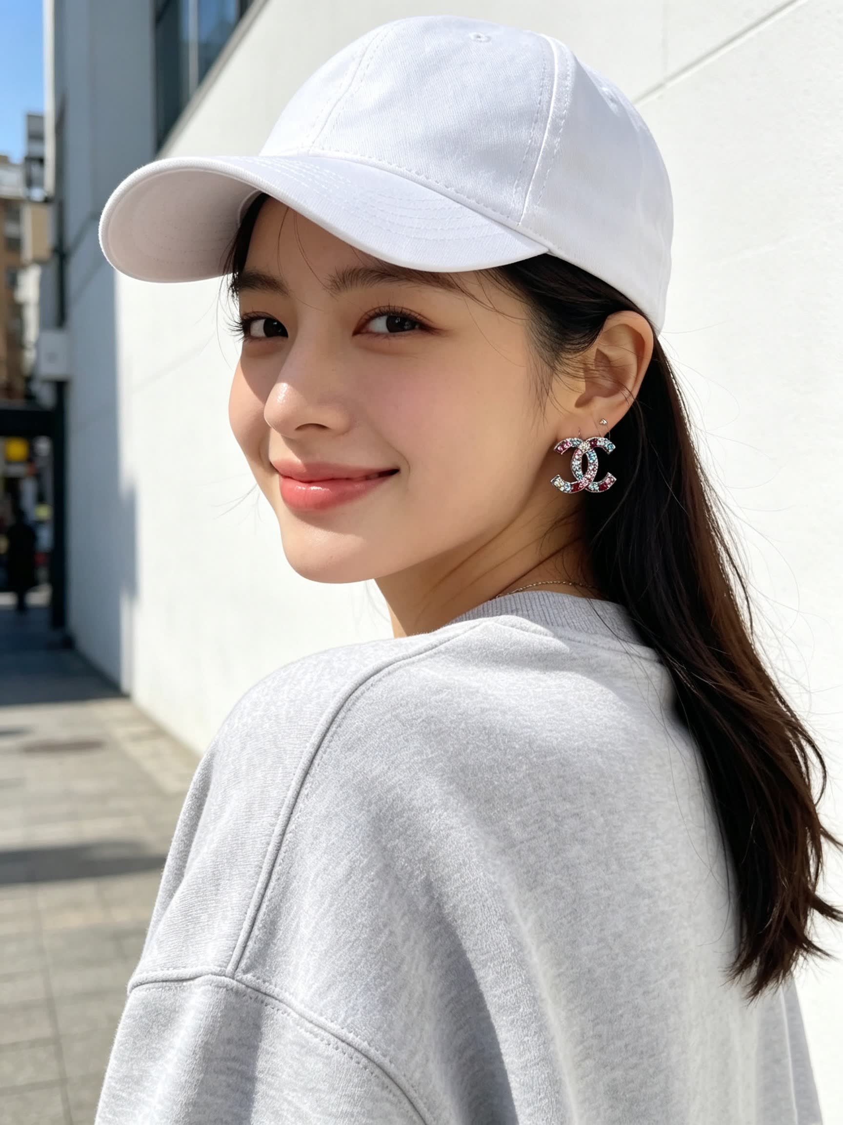 Chanel CC Logo Multicolor Crystal Earrings