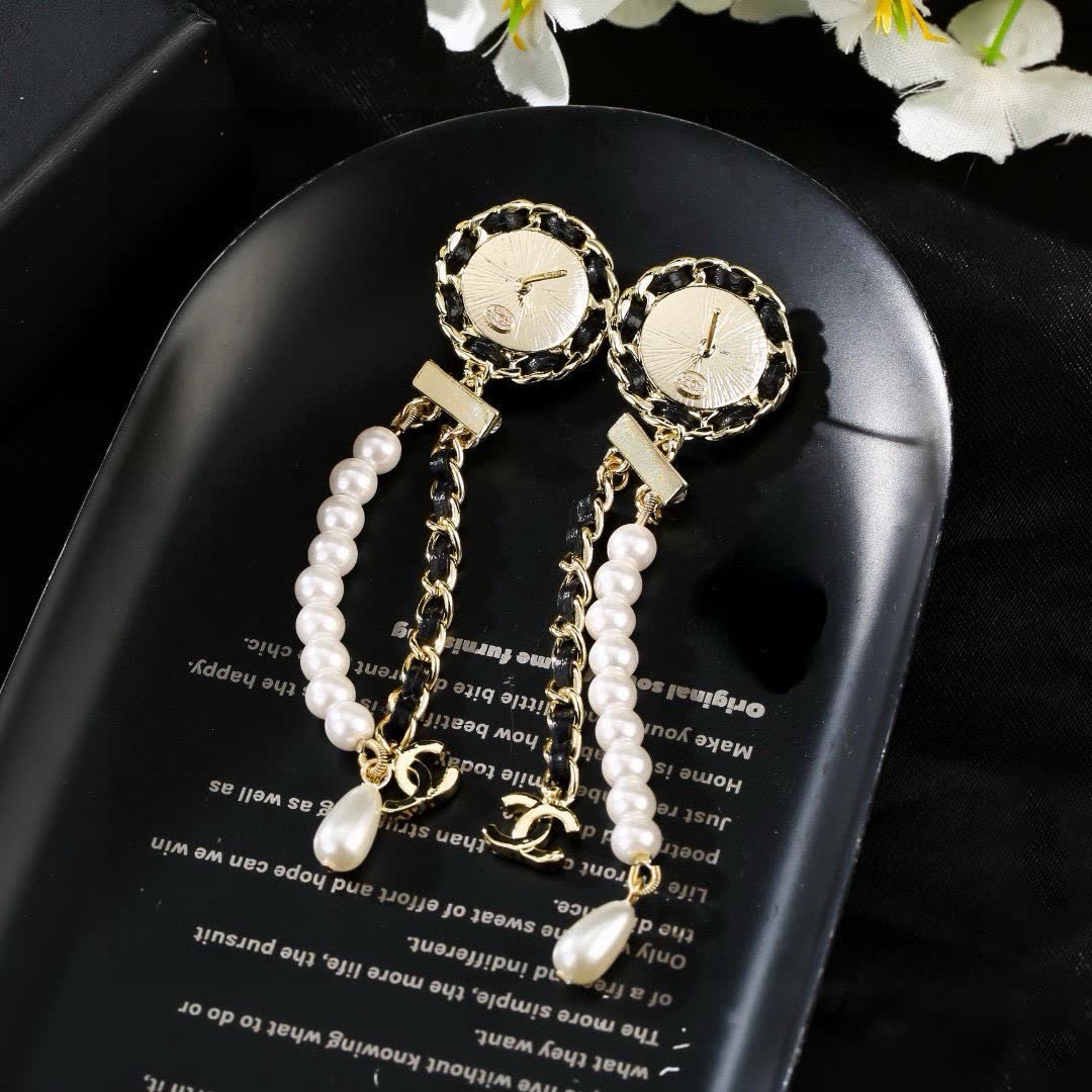 Chanel Pearl & Crystal Earrings