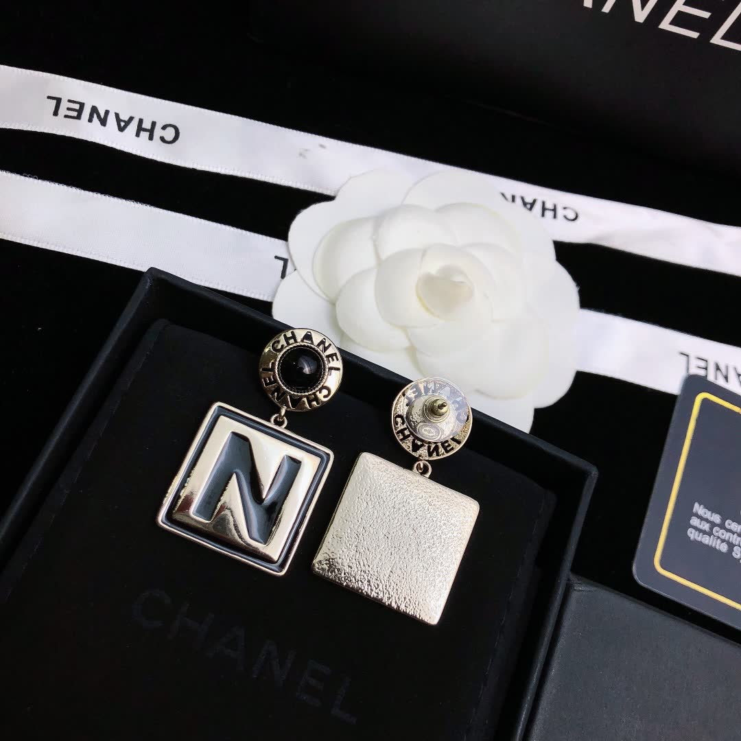 Chanel CC Logo Earrings