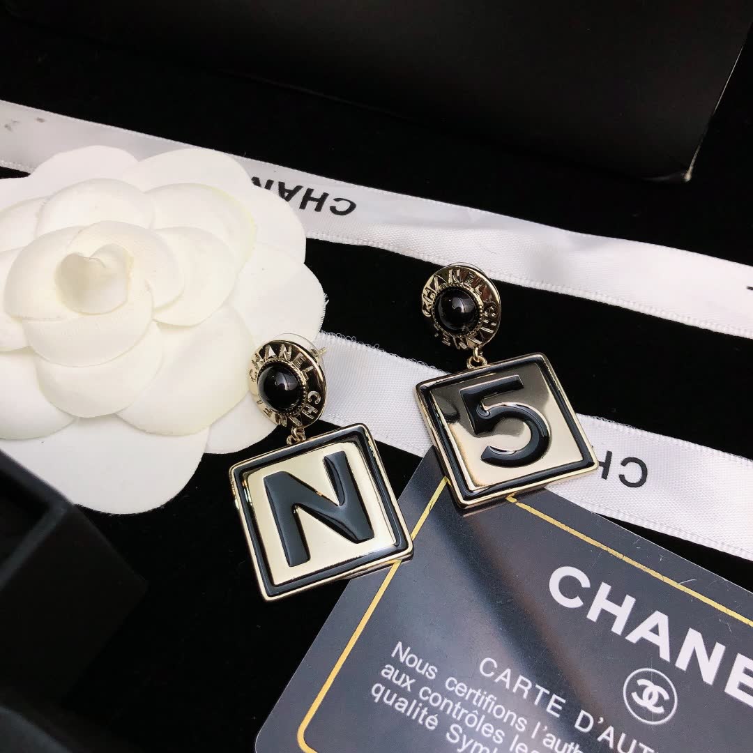 Chanel CC Logo Earrings
