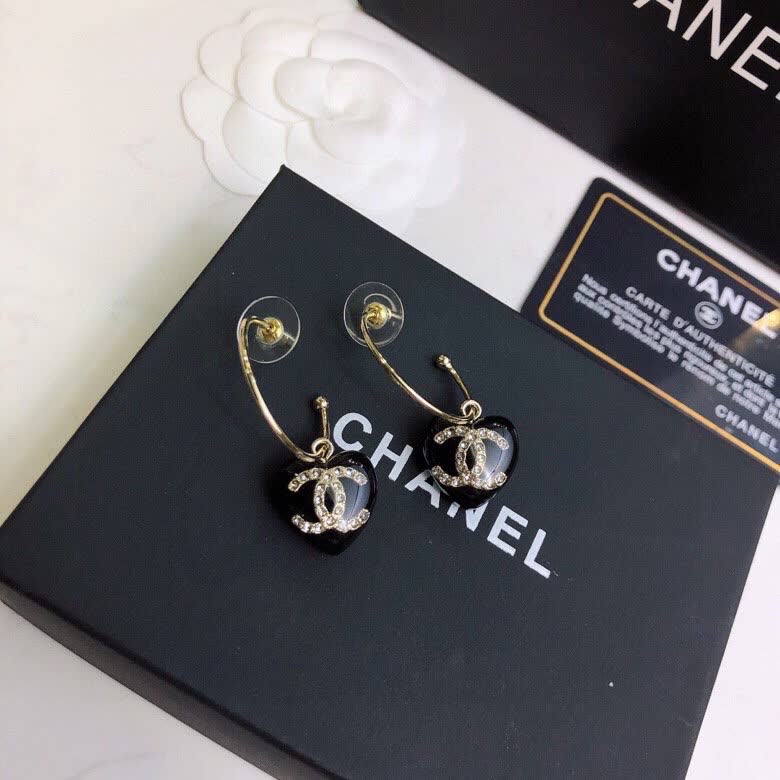 Chanel CC Logo Earrings
