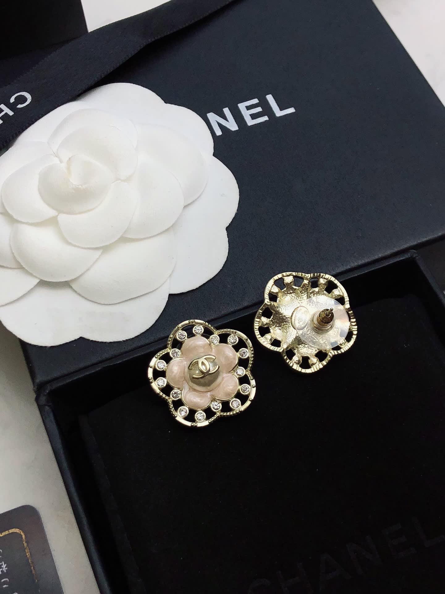 Chanel Camellia Earrings