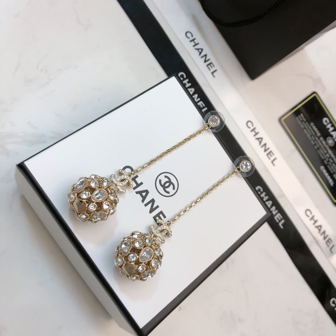 Chanel Crystal Embellished Earrings