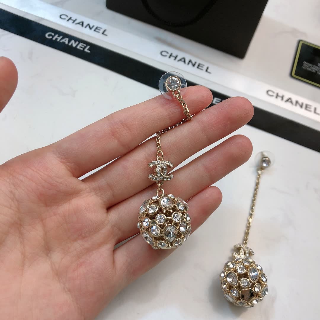 Chanel Crystal Embellished Earrings