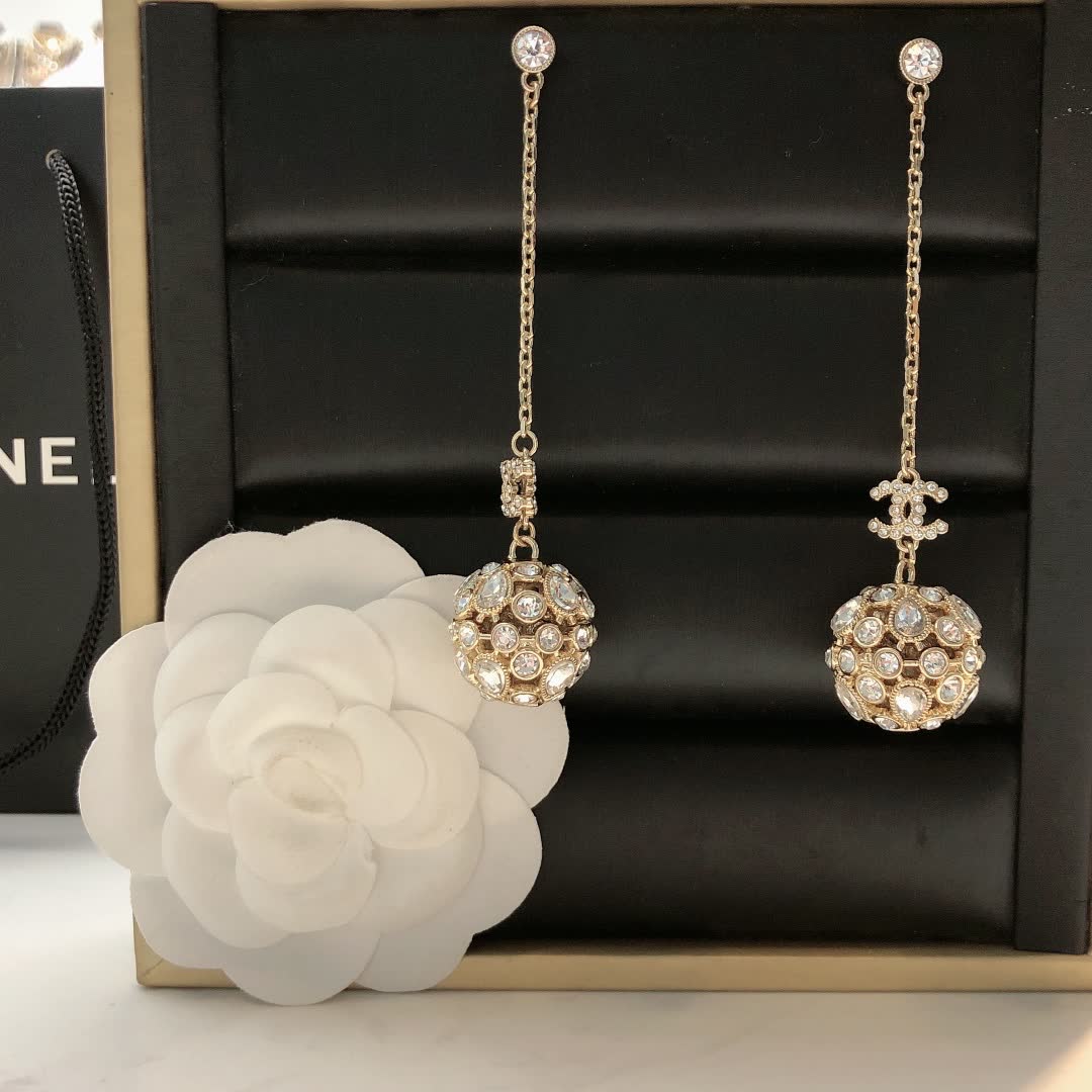 Chanel Crystal Embellished Earrings