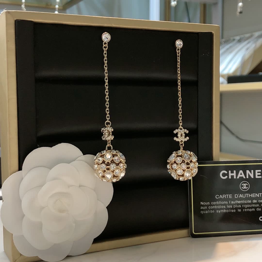 Chanel Crystal Embellished Earrings