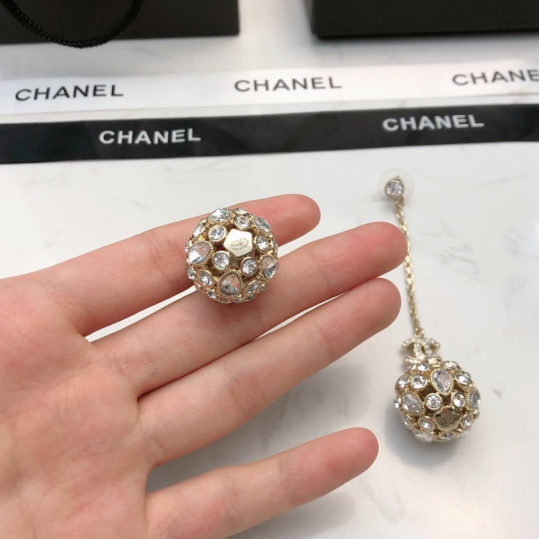 Chanel Crystal Embellished Earrings