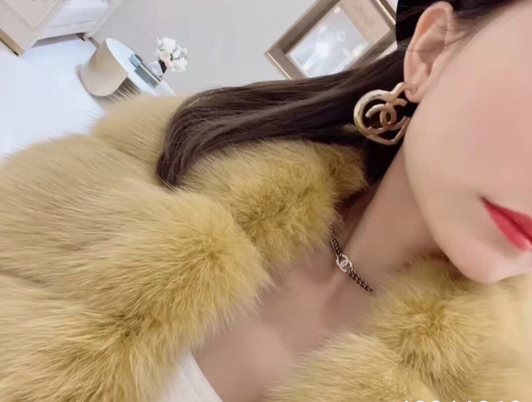 Chanel Elegant Silver Hoop Earrings