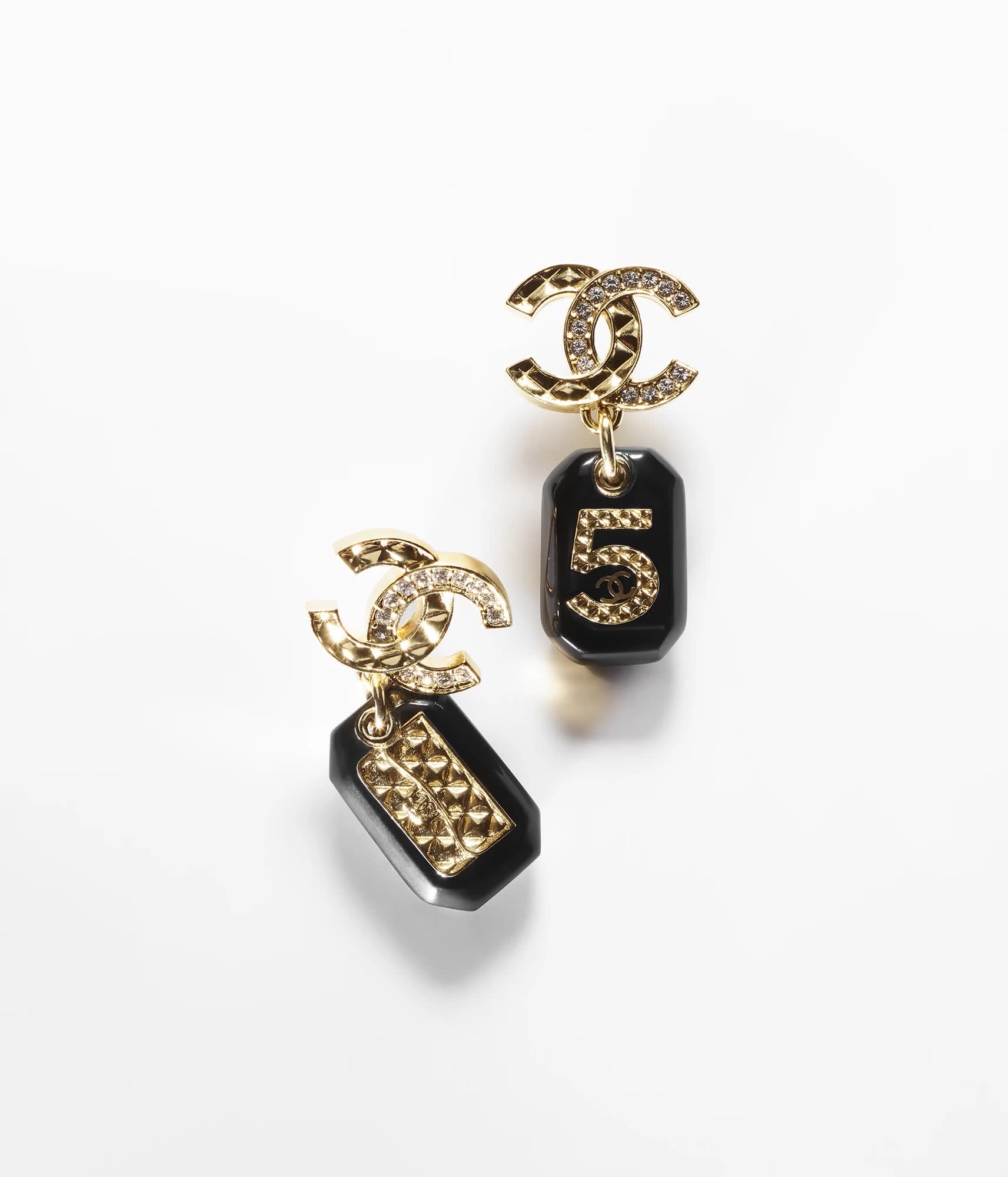 Chanel CC Logo & Number 5 Earrings Chanel CC Logo & Number 5 Earrings