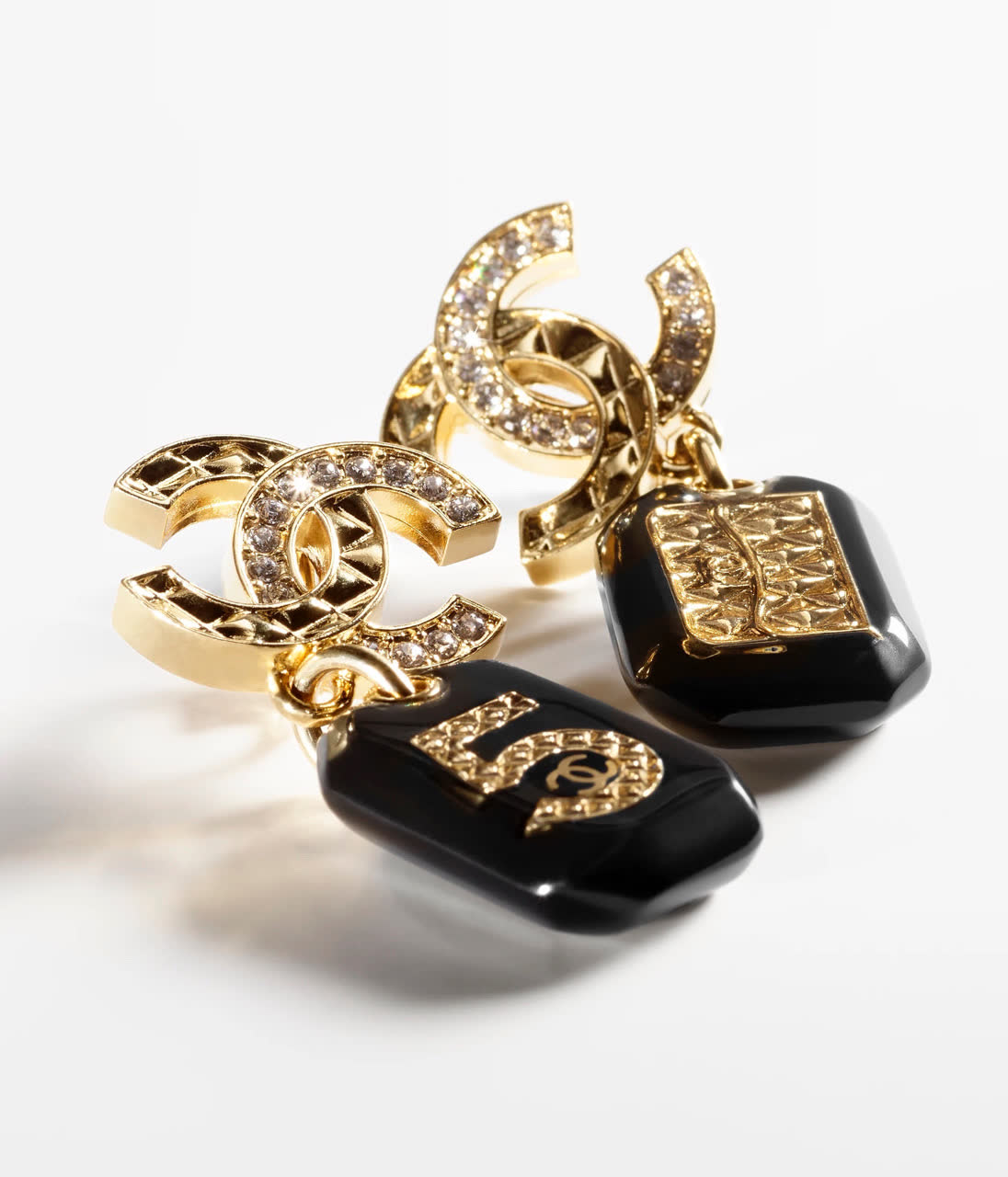 Chanel CC Logo & Number 5 Earrings