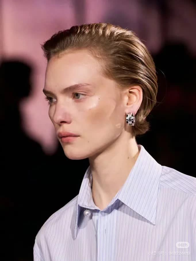 Chanel CC Logo Crystal Hoop Earrings