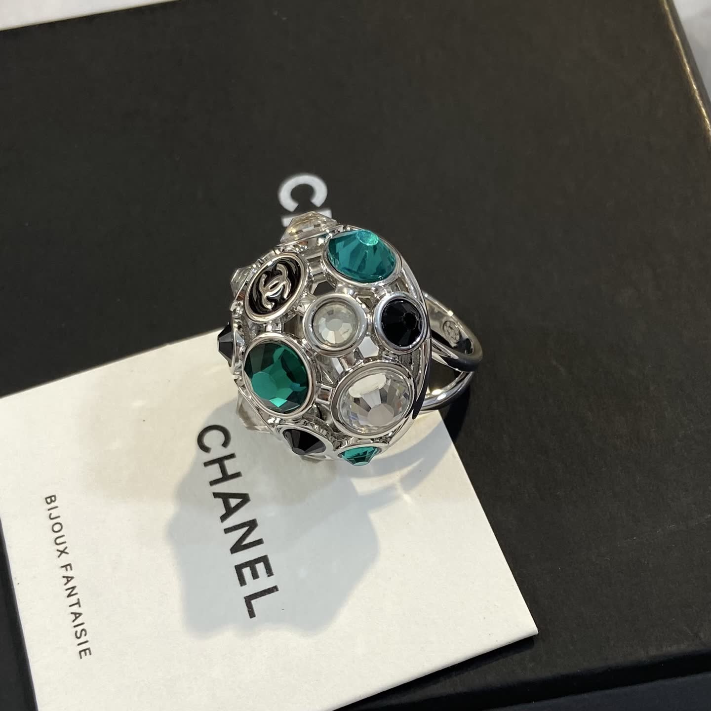 Chanel Multicolored Crystal Earrings