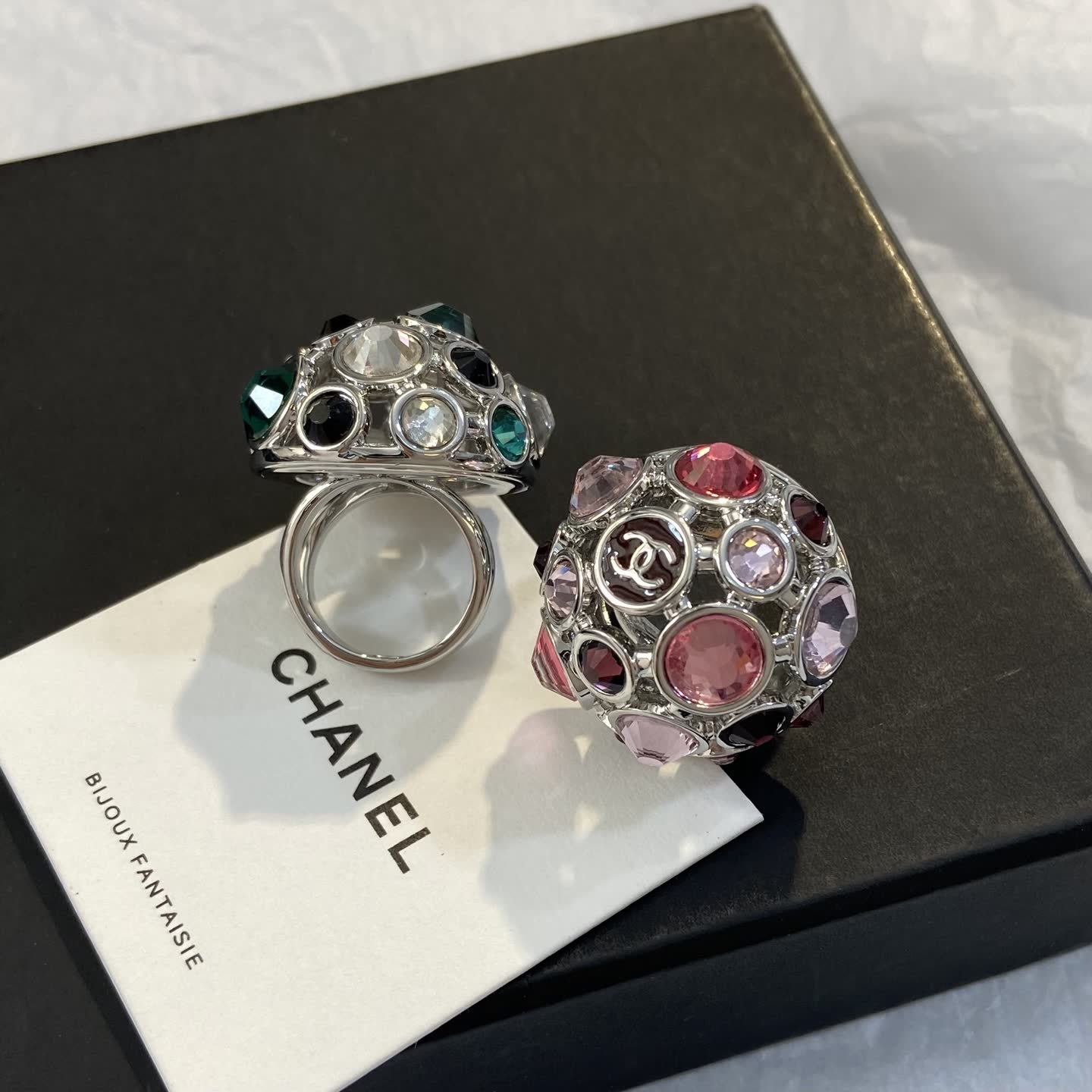 Chanel Multicolored Crystal Earrings