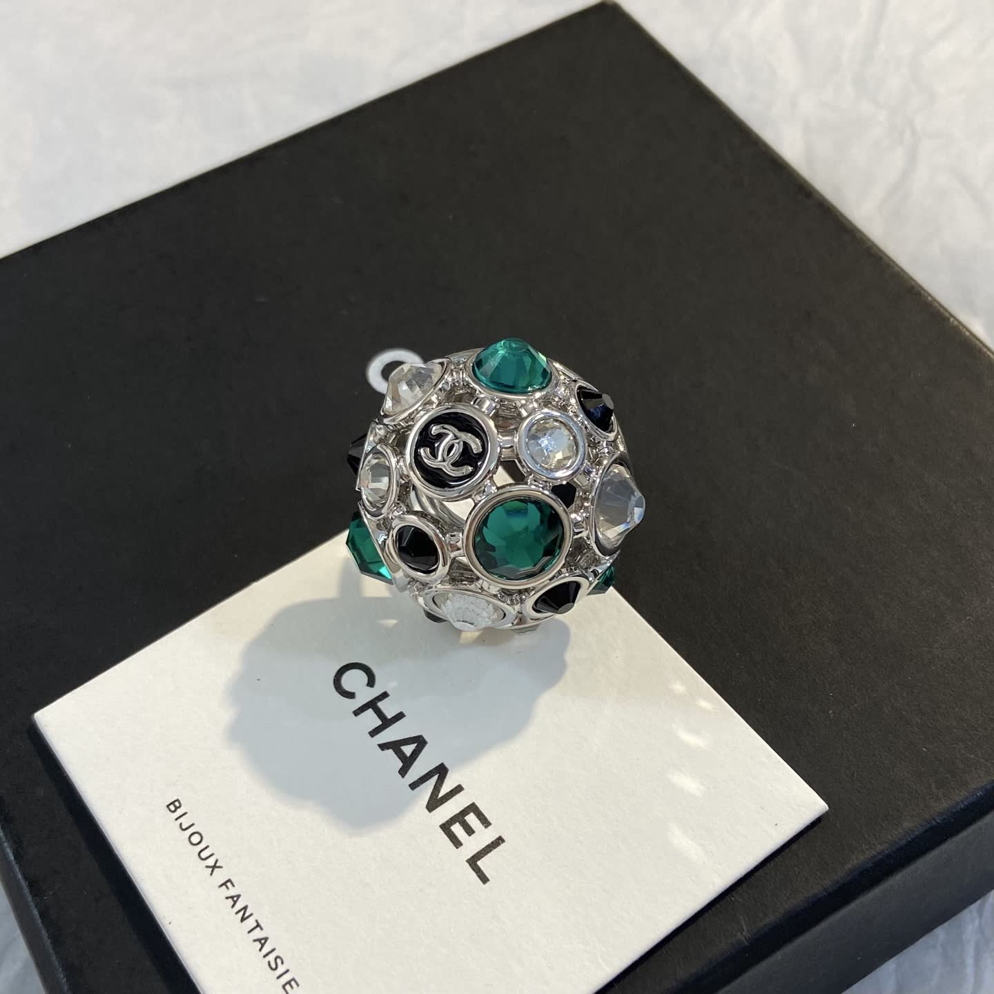 Chanel Earrings - Geometric Crystal Design