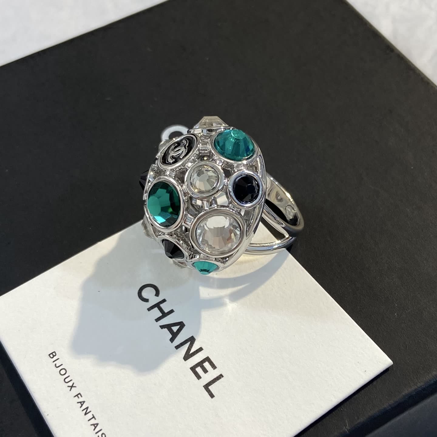 Chanel Earrings - Geometric Crystal Design