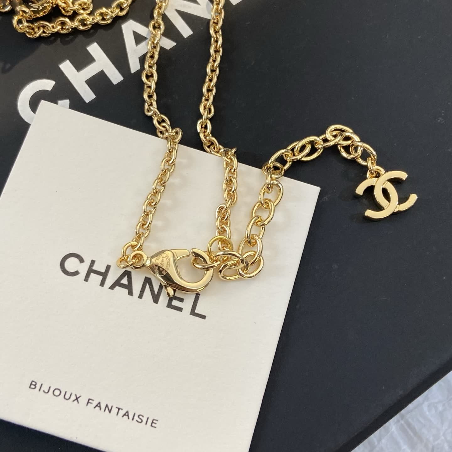 Chanel Gold and Black Orb Earring