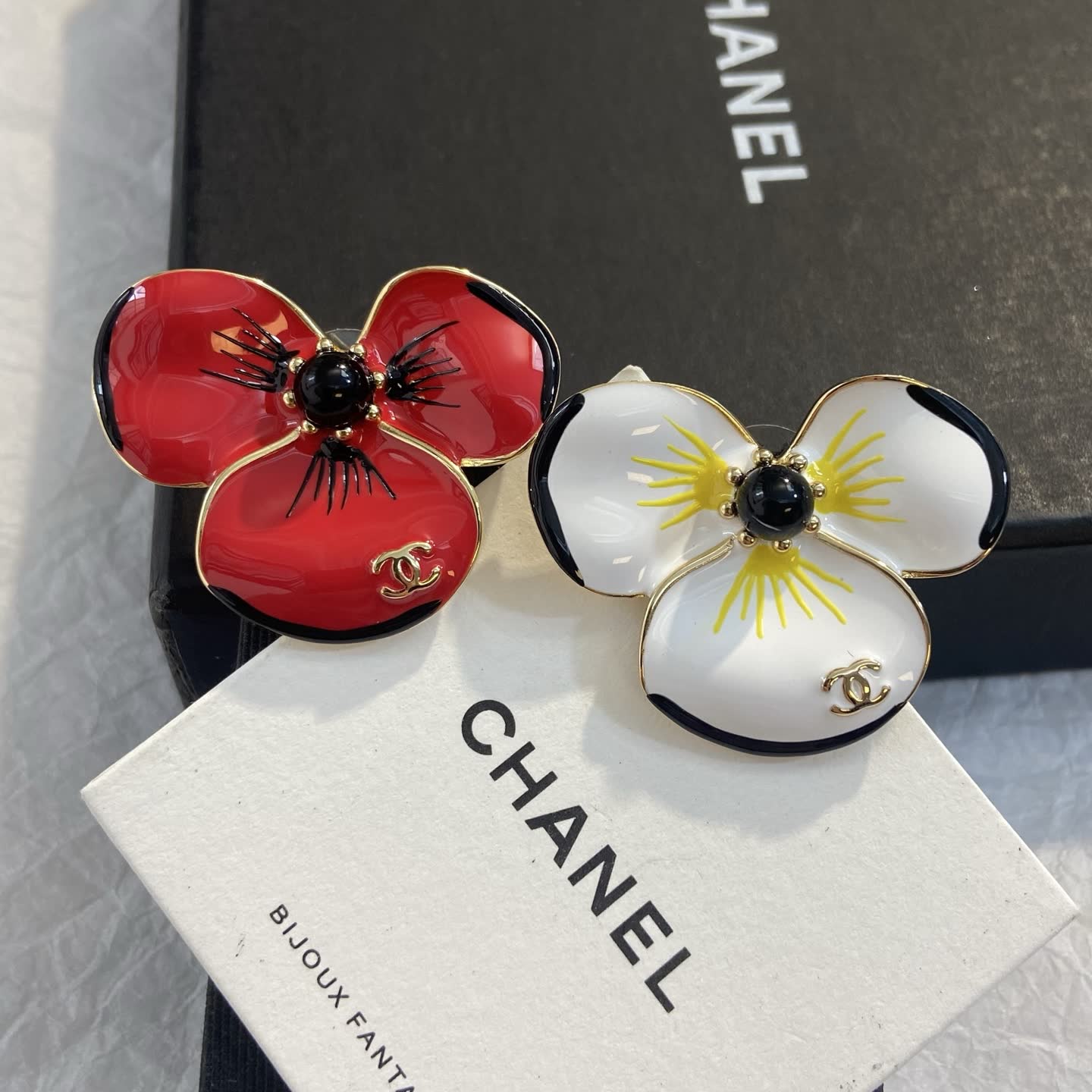 Chanel Camellia Flower Earrings